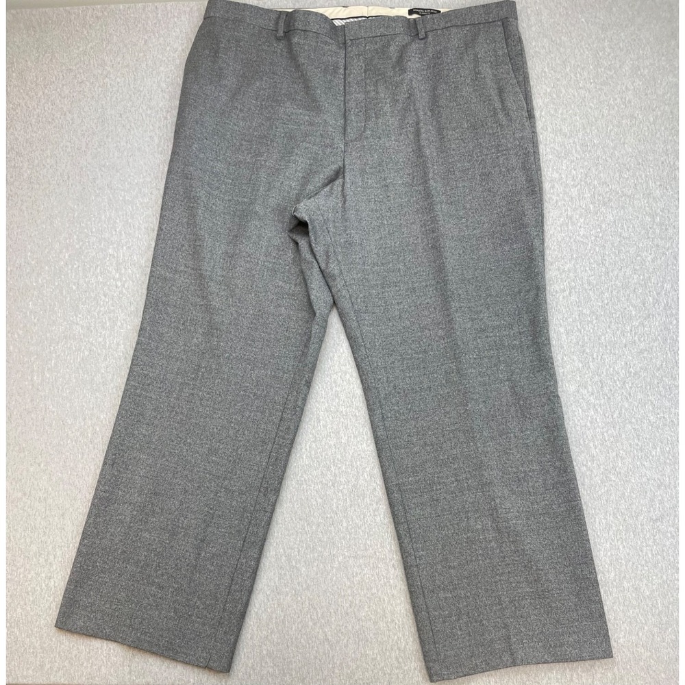 Banana Republic Pants Mens 44 x 32 Gray Wool Blend Stretch Flat Front Straight